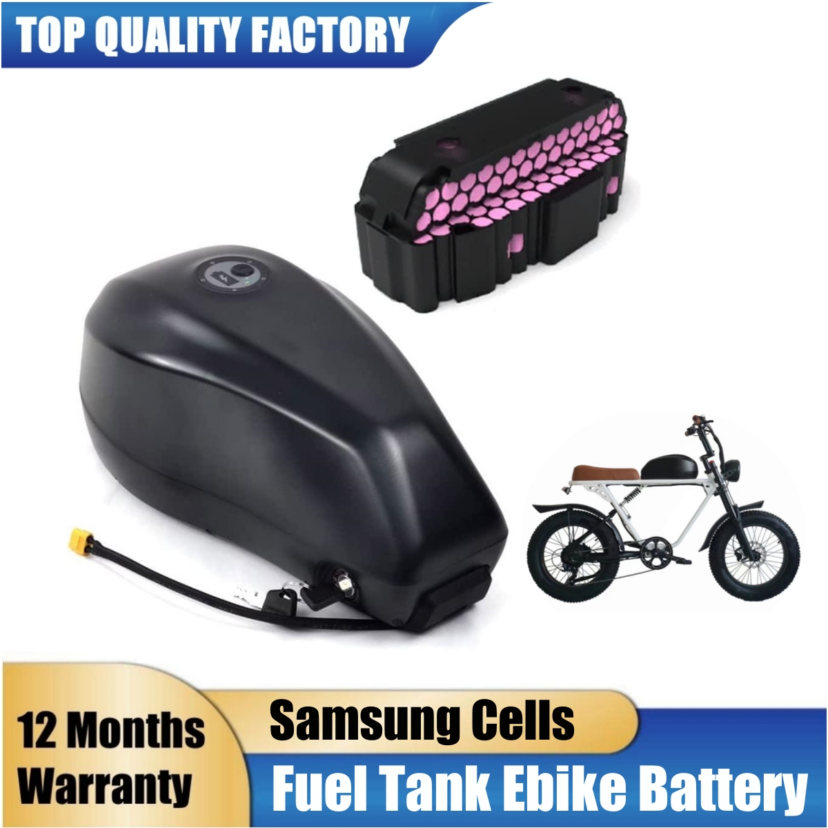 Electric Bicycle Battery 72V 30Ah - Batterie de vélo électrique pour réservoir