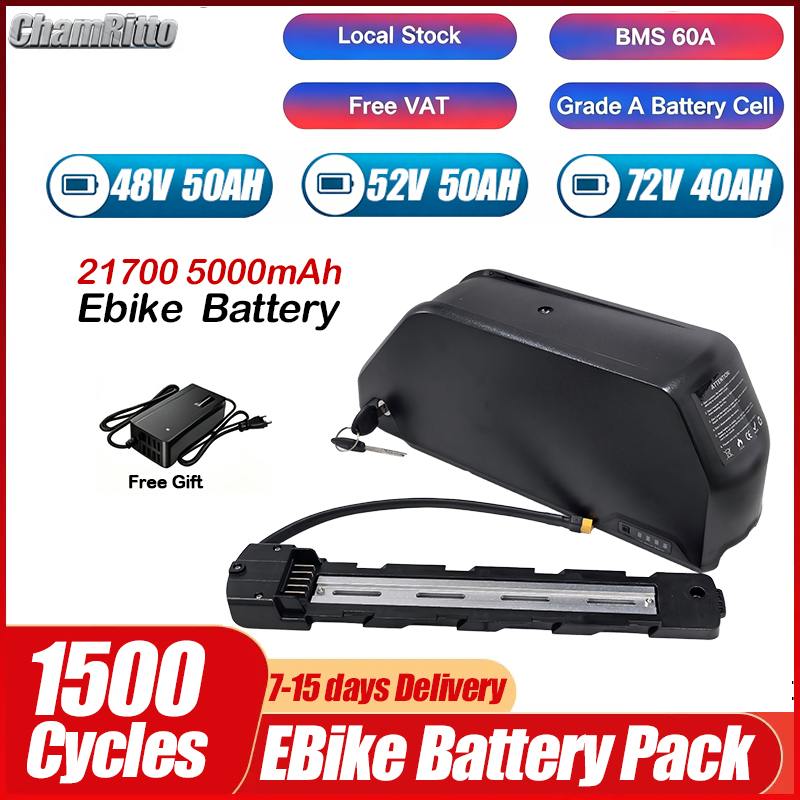 Electric Bicycle Battery 72V 30Ah - Vélo électrique 36V 48V 52V 25Ah