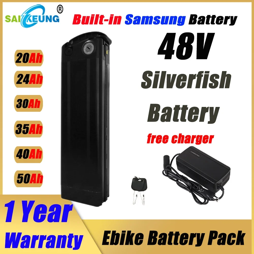 Ebike Battery 48V 20Ah Hailong - SilverFish-Batterie au lithium Akku Accu pour