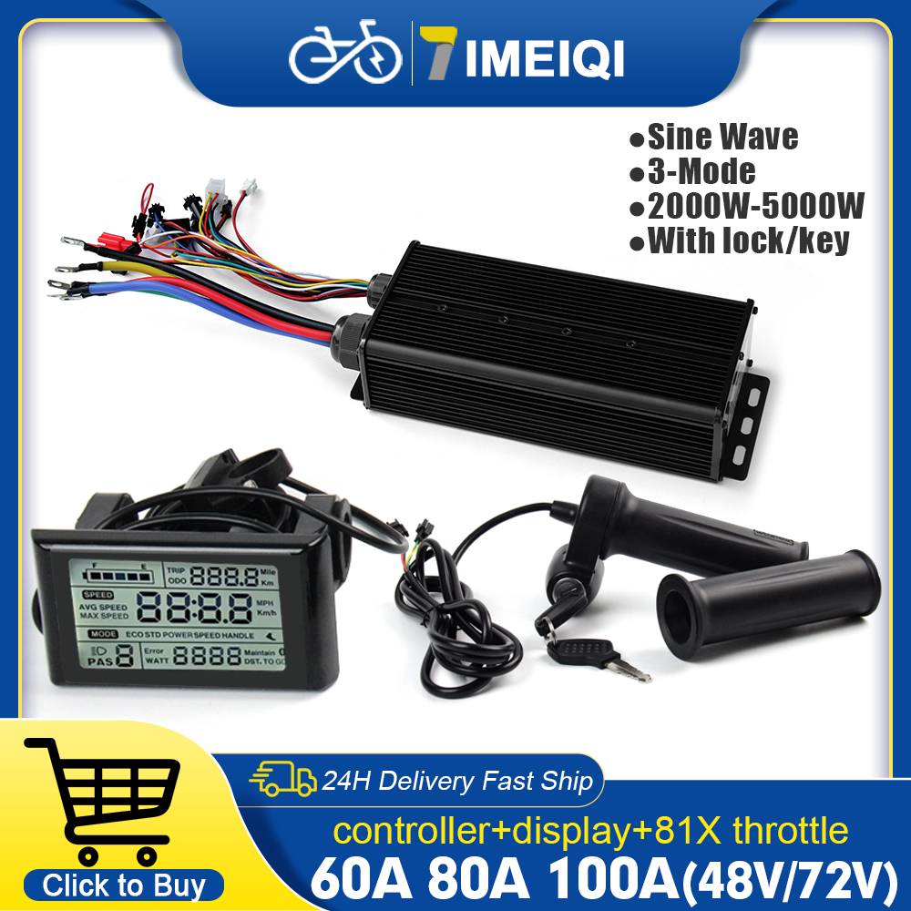 Sine Wave Controller 48V 72V 80A - Contrôleur d'onde sinusoïdale 3 modes pour