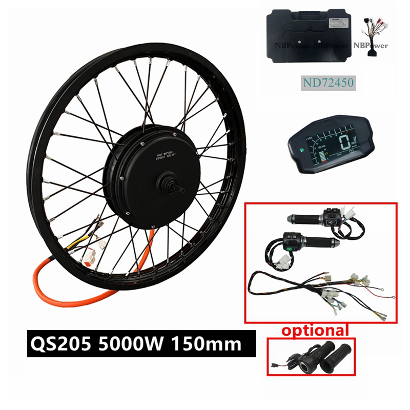 72V 5000W Hub Motor Kit - Kit de vélo électrique NBpower/QS205 V3
