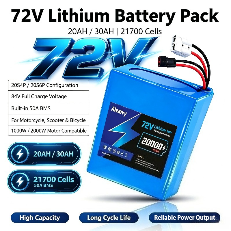 Electric Bicycle Battery 72V 30Ah - Batterie 72V 20S4P 20AH 20S6P 30AH