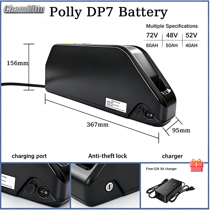 Vélo électrique 36V 48V 52V 25 - Electric Bicycle Battery 72V 30Ah avis et prix
