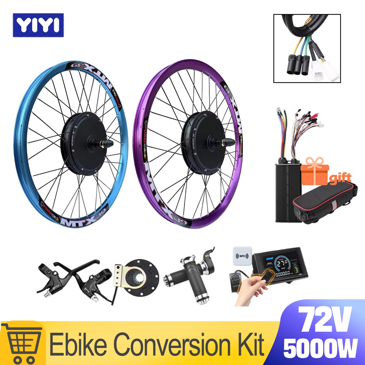 Nouveau kit de conversion de v - 72V 5000W Hub Motor Kit avis et prix