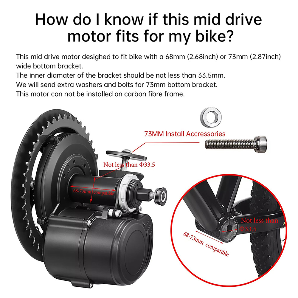 Kit moteur central pour vélo é - Tongsheng Tsdz2B Mid Drive Motor avis et prix