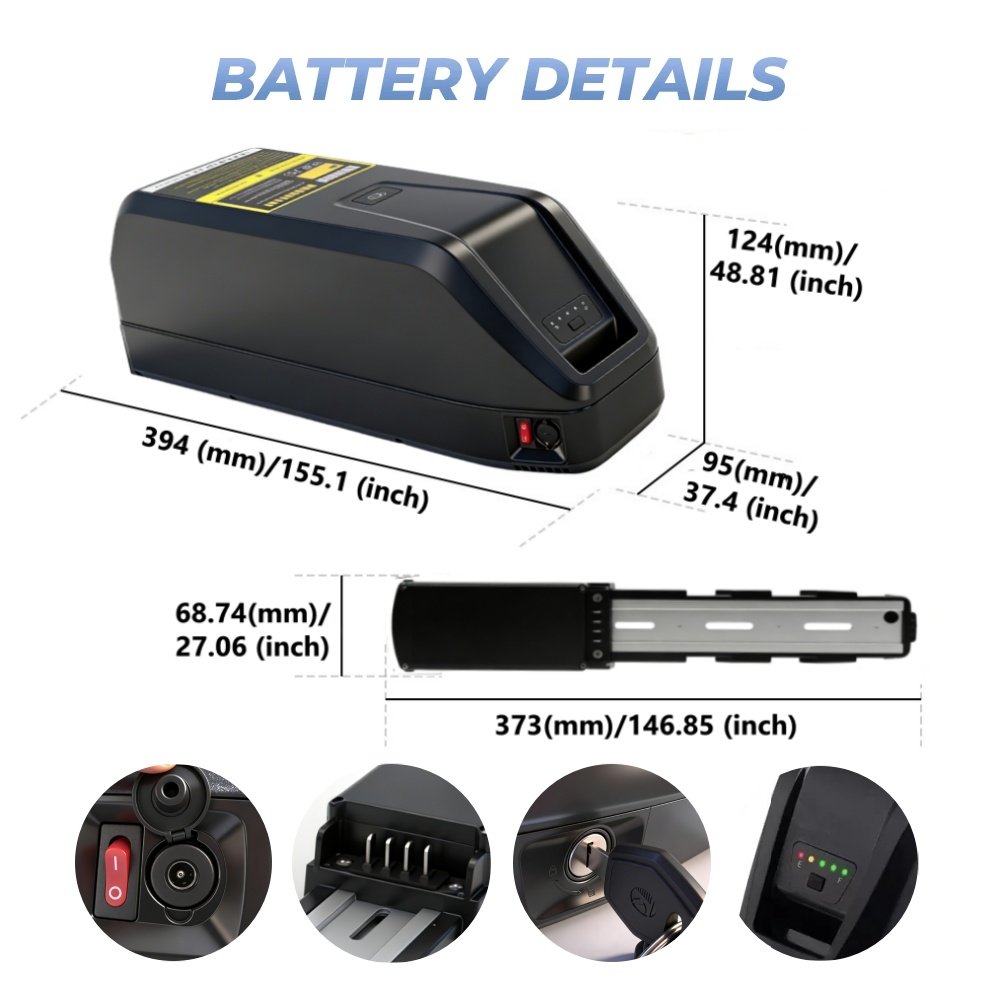 Batterie au lithium 36V 48V am - Ebike Battery 48V 20Ah Hailong avis et prix