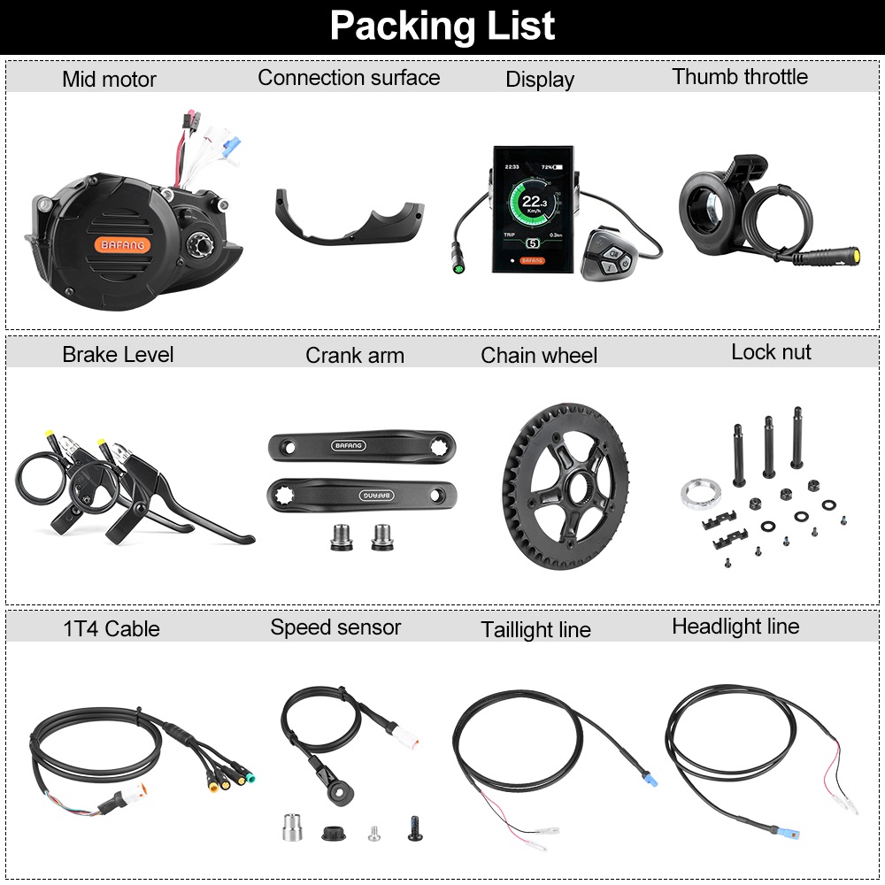 Kit de conversion pour vélo ca - Mid Drive Motor Kit 52V 1000W avis et prix