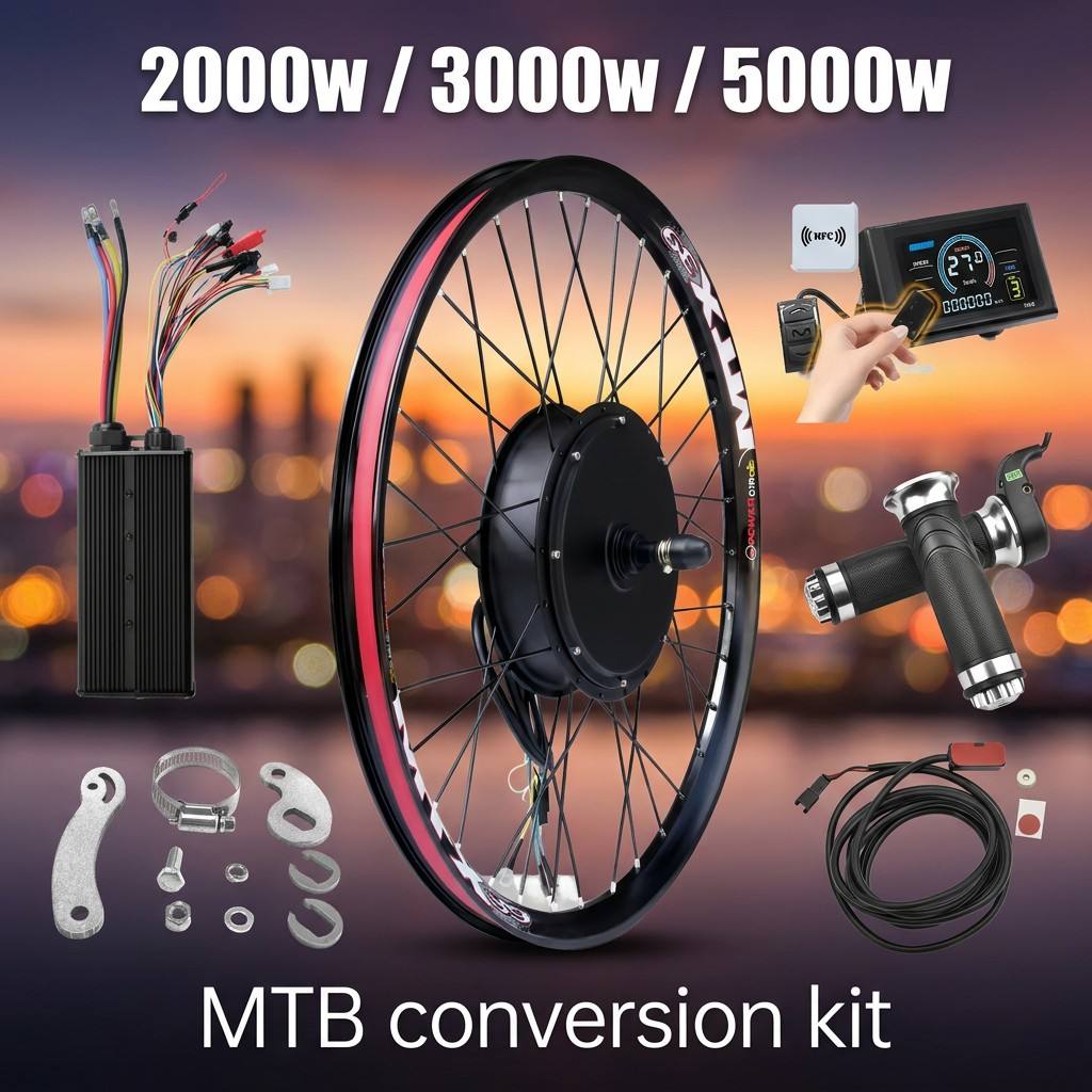 Kit Ebike 72V 5000W avec écran - 72V 5000W Hub Motor Kit avis et prix