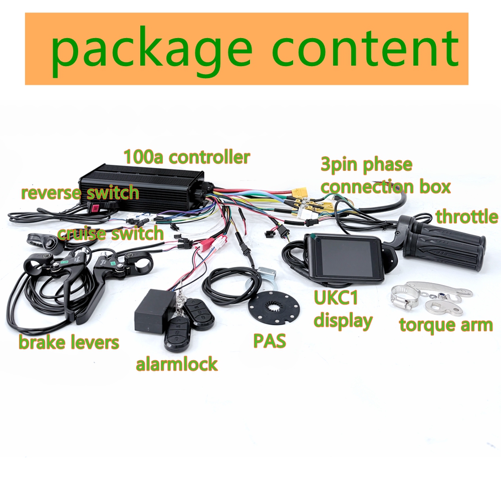 Kit de conversion de vélo élec - 72V 5000W Hub Motor Kit avis et prix