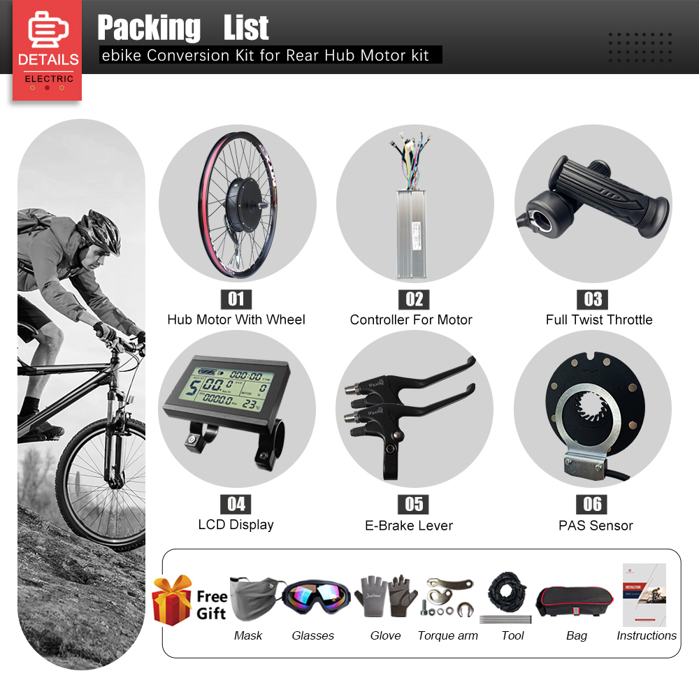 Kit de conversion de vélo élec - Ebike Conversion Kit 72V 3000W avis et prix