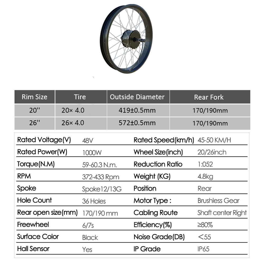 Kit de conversion de vélo élec - Fat Tire Ebike Conversion Kit 2000W avis et prix