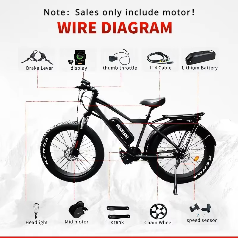 Kit de conversion de vélo élec - Mid Drive Motor Kit 52V 1000W avis et prix